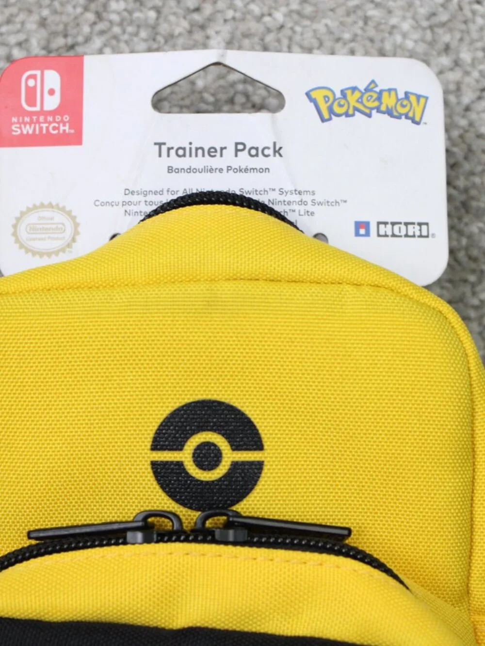 Hori Official Nintendo Switch Trainer Pack NWT Yellow/Black Bag Pokemon Pikachu